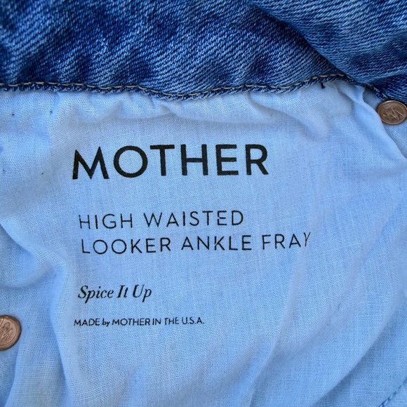 MOTHER Light Blue High-Rise Skinny Jeans with Knee Rips - Picture 10 of 10